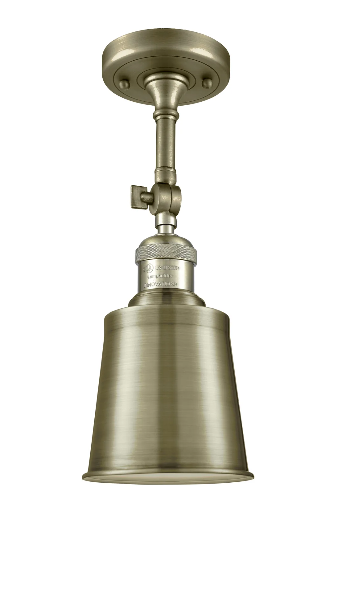 Addison - Antique Brass - Adjustable Semi-Flush Mount