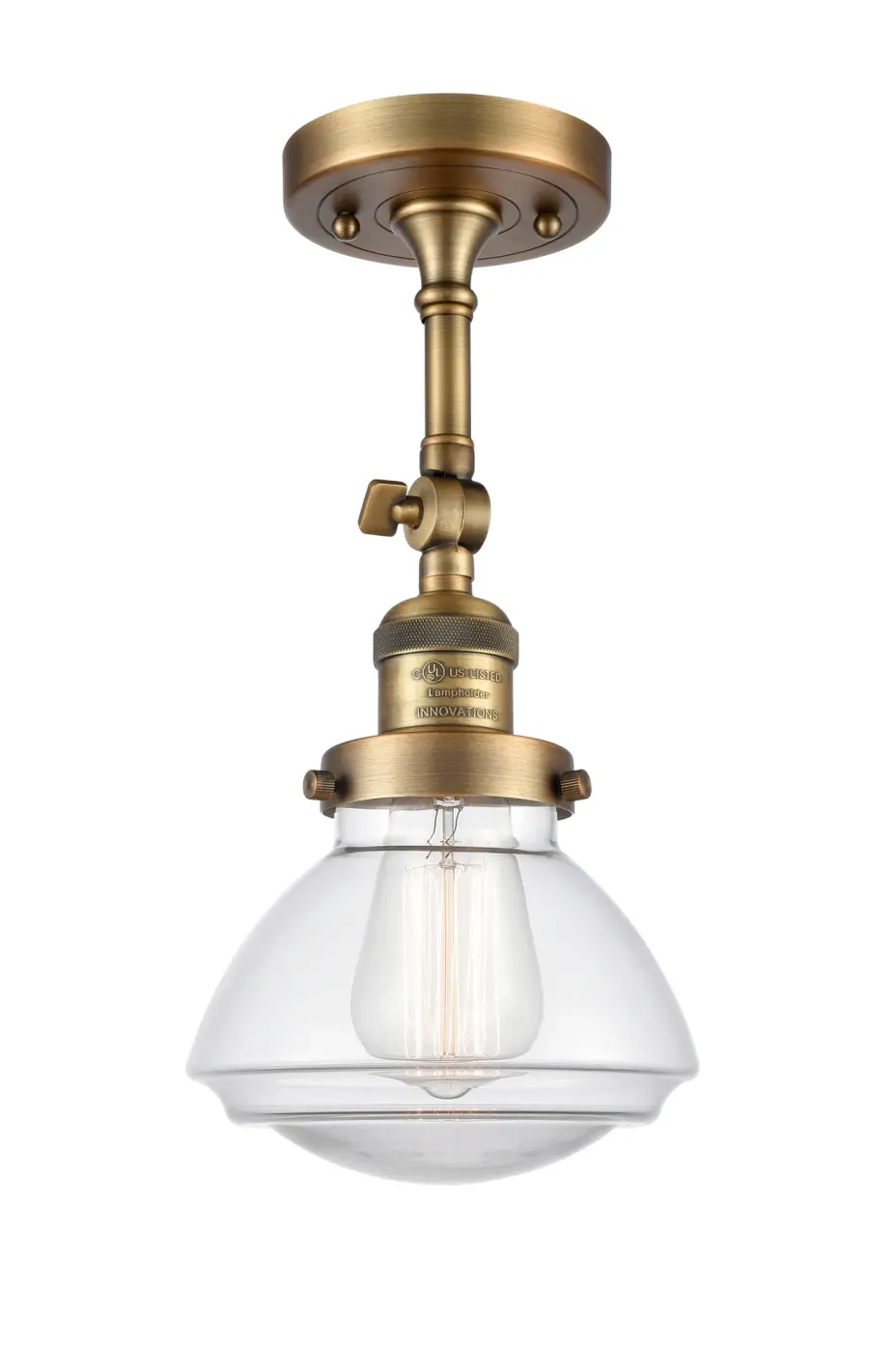 Olean - Brushed Brass - Adjustable Semi-Flush Mount - Image 1