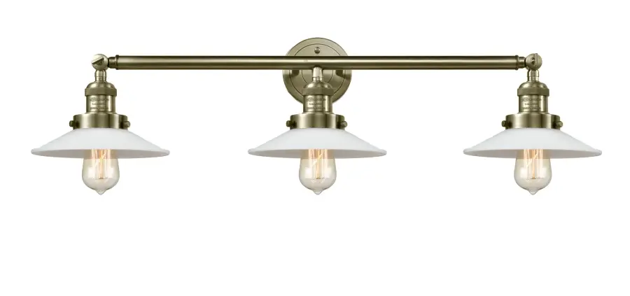 Halophane - Antique Brass - Bath Vanity Light - Image 1