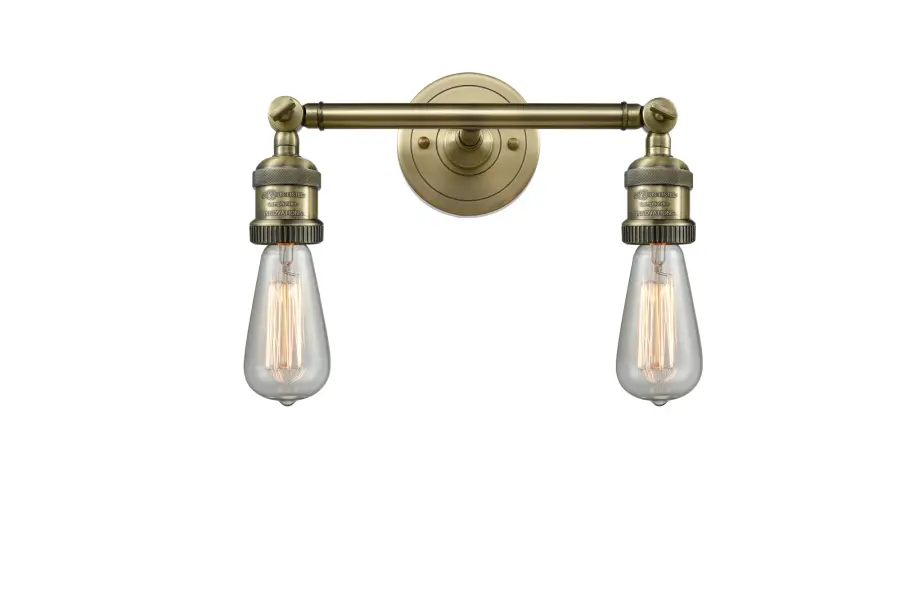Bare Bulb - Antique Brass - Adjustable Bath Vanity Light - Image 1