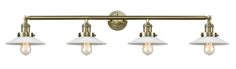 Halophane - Antique Brass - Adjustable Bath Vanity Light - Image 1