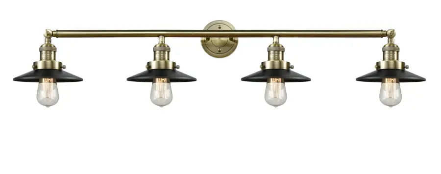 Railroad - Antique Brass - Adjustable Bath Vanity Light - Image 1