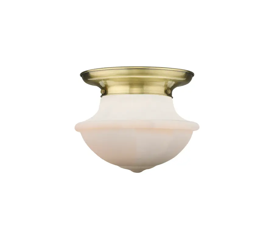 Oxford - Antique Brass - Flush Mount - Image 1