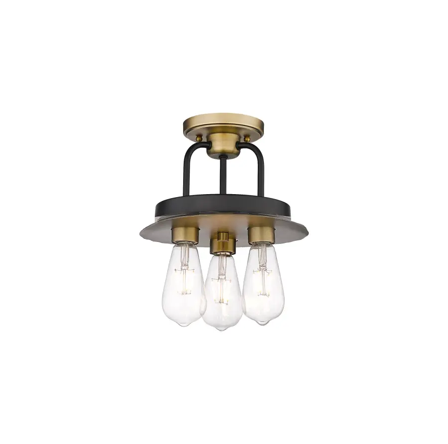 Kahana - Black Brushed Brass - Flush Mount - Image 1