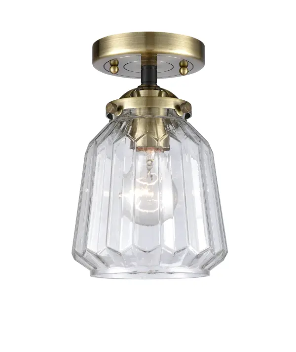 It's all in the details of the Nouveau line. A detailed base with sleek metal arm leads you to an absolutely gorgeous glass bulb that adds an unparalleled flair to any room you place these fixtures.