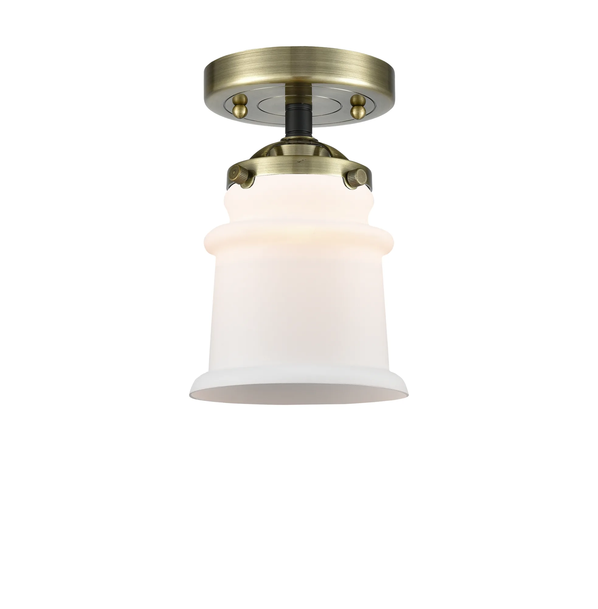 Canton - Black Antique Brass - Semi-Flush Mount