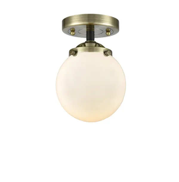 It's all in the details of the Nouveau line. A detailed base with sleek metal arm leads you to an absolutely gorgeous glass bulb that adds an unparalleled flair to any room you place these fixtures.
