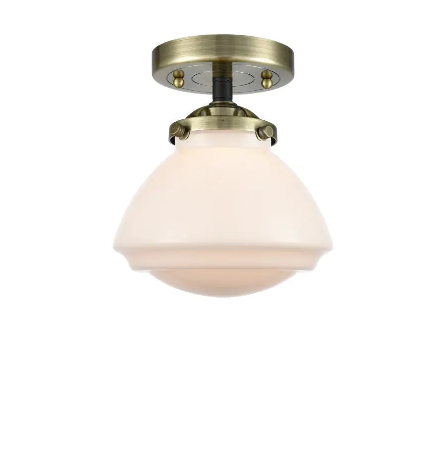 Olean - Black Antique Brass - Semi-Flush Mount - Image 1