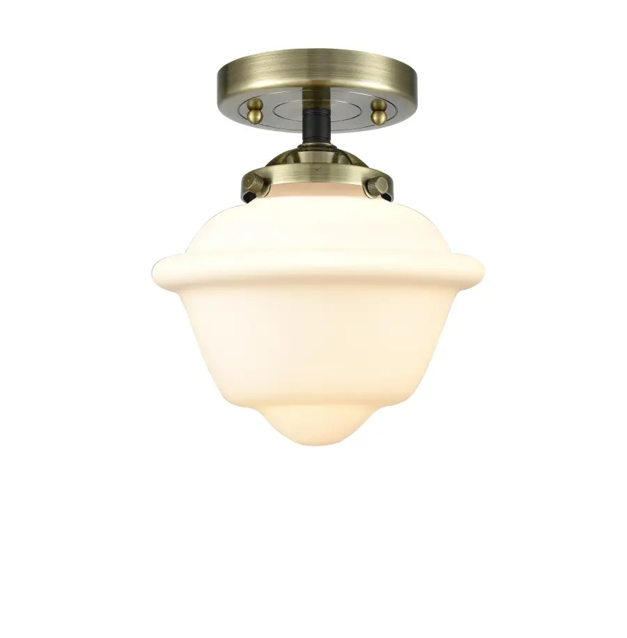 Oxford - Black Antique Brass - Semi-Flush Mount - Image 1