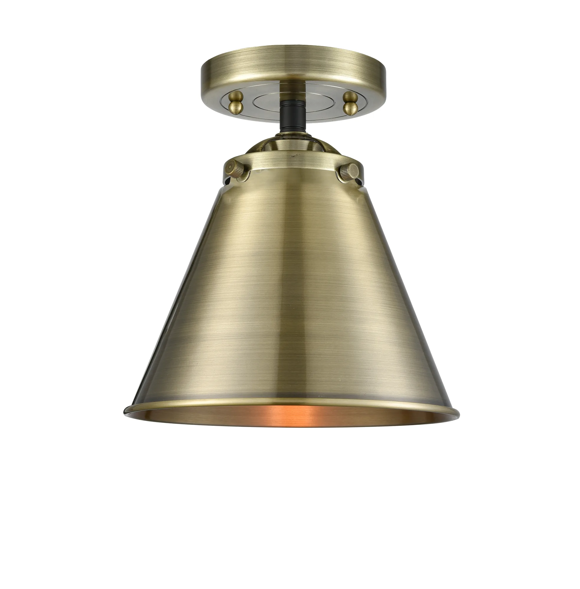 Appalachian - Black Antique Brass - Semi-Flush Mount