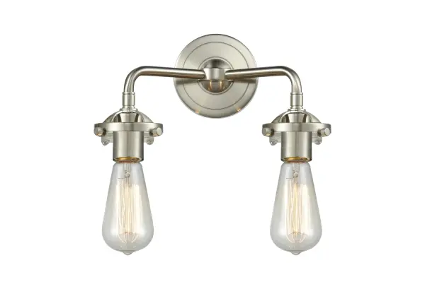 It's all in the details of the Nouveau line. A detailed base with sleek metal arm leads you to an absolutely gorgeous glass bulb that adds an unparalleled flair to any room you place these fixtures.