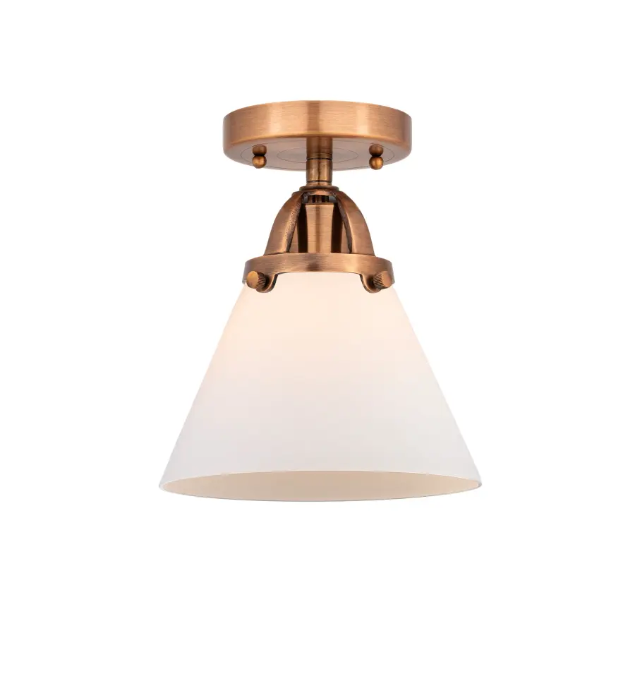 Cone - Antique Copper - Semi-Flush Mount - Image 1