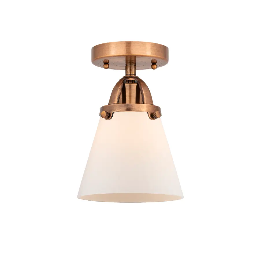 Cone - Antique Copper - Semi-Flush Mount - Image 1