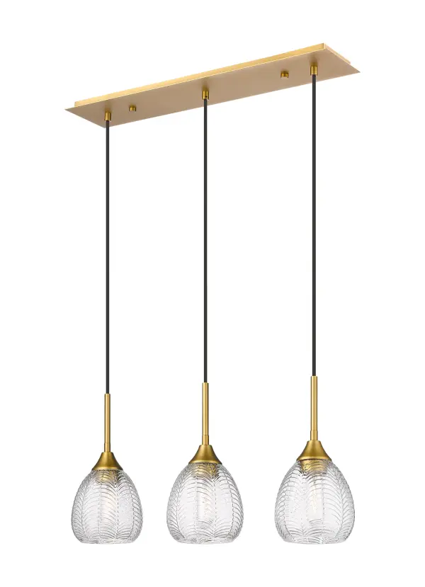 Elegance redefined, the Berkshire Collection offers a seamless fusion of classic sophistication and contemporary flair. Characterized by its distinctive herringbone pattern, each fixture presents a unique and refined aesthetic. The clear glass components enhance this modern appeal, allowing light to disperse captivatingly and illuminate any space with a warm, inviting glow.