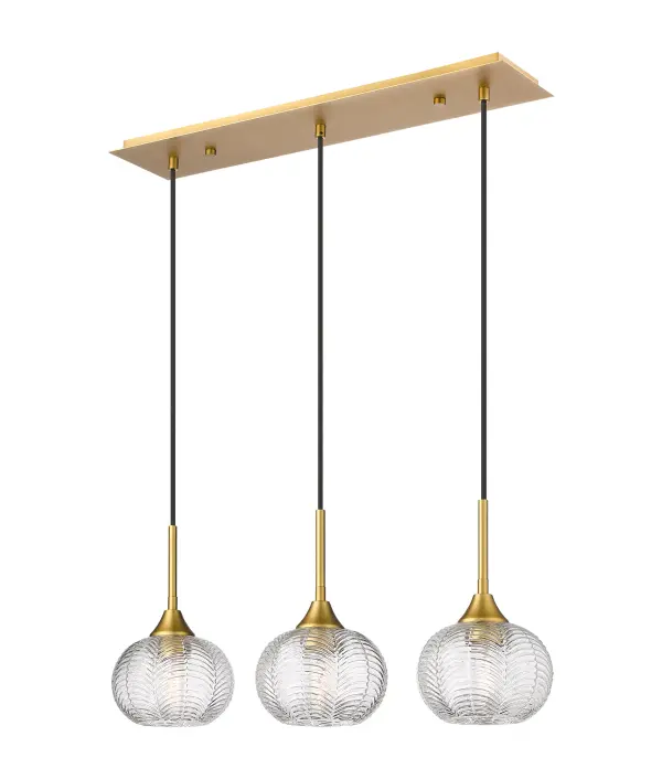 Elegance redefined, the Berkshire Collection offers a seamless fusion of classic sophistication and contemporary flair. Characterized by its distinctive herringbone pattern, each fixture presents a unique and refined aesthetic. The clear glass components enhance this modern appeal, allowing light to disperse captivatingly and illuminate any space with a warm, inviting glow.