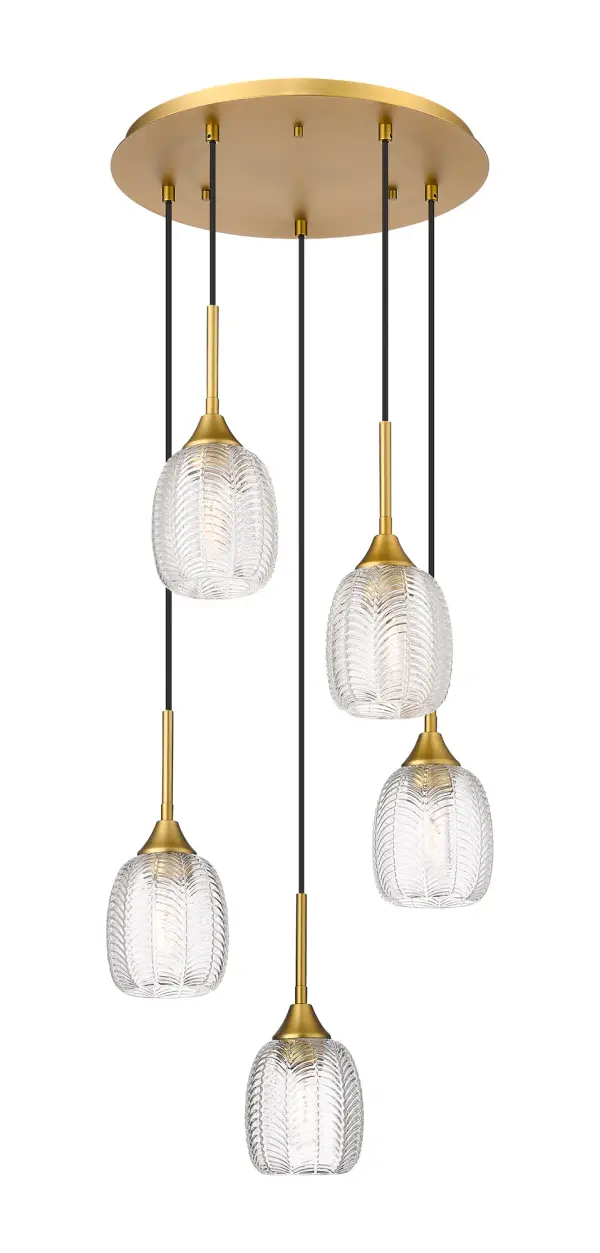 Elegance redefined, the Berkshire Collection offers a seamless fusion of classic sophistication and contemporary flair. Characterized by its distinctive herringbone pattern, each fixture presents a unique and refined aesthetic. The clear glass components enhance this modern appeal, allowing light to disperse captivatingly and illuminate any space with a warm, inviting glow.