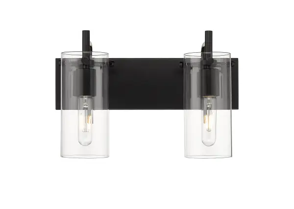 Sleek glass cylinders wrapped around a rustic Edison style bulb give the Press collection the perfect transitional edge to match any décor. The ability to hang this fixture in either direction gives an added standout factor you don’t find with every piece of wall lighting. Illuminate your bathroom with the Press wall sconce, a versatile bathroom vanity light designed to enhance your space with both style and functionality.