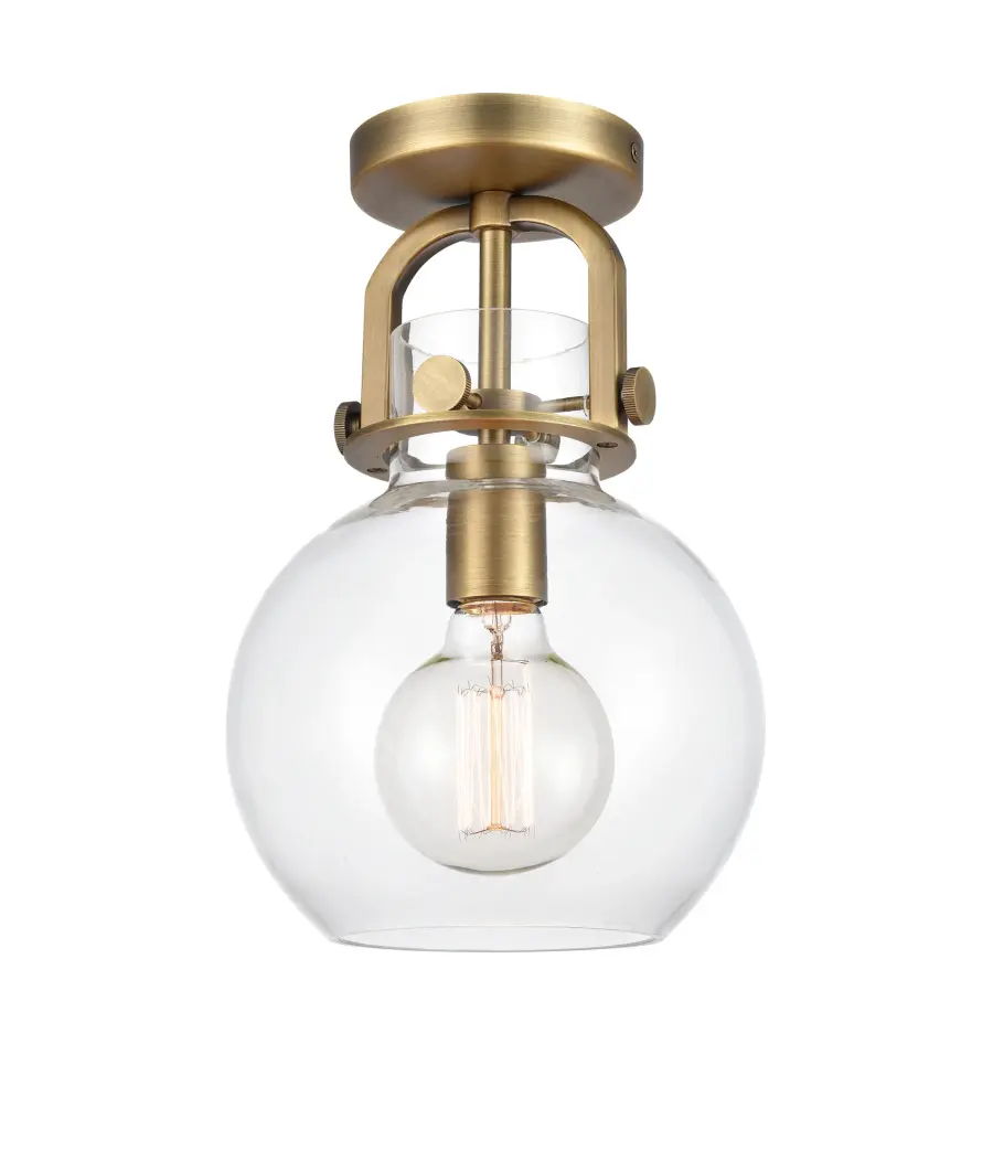 Newton Sphere - Brushed Brass - Flush Mount - Image 1