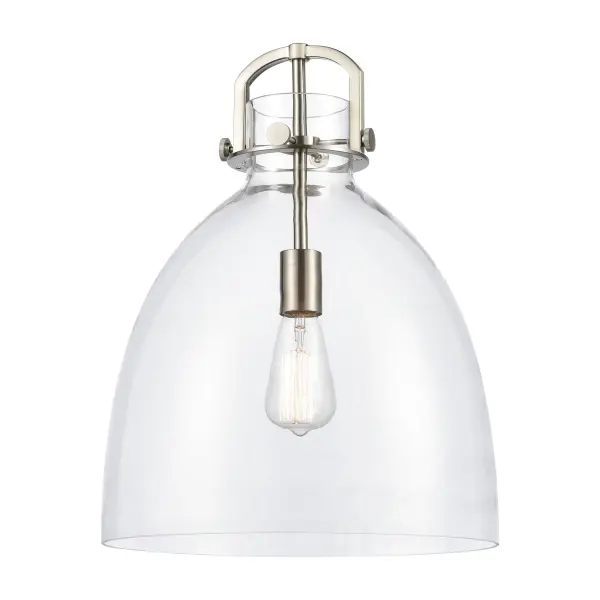 The Newton Bell is a modern industrial collection that incorporates exceptional architectural details and classic bell shaped shade. The delicately curved glass or metal shade complements the clean lines of this restoration inspired line of fixtures. The Newton Bell pendant is the ultimate choice for a kitchen light that combines functionality with contemporary design.