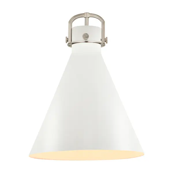 The Newton Cone is a modern industrial collection that incorporates exceptional architectural details and an equally striking cone shaped shade.  The geometric shape of the glass or metal shade give this collection a charming and timeless presence.