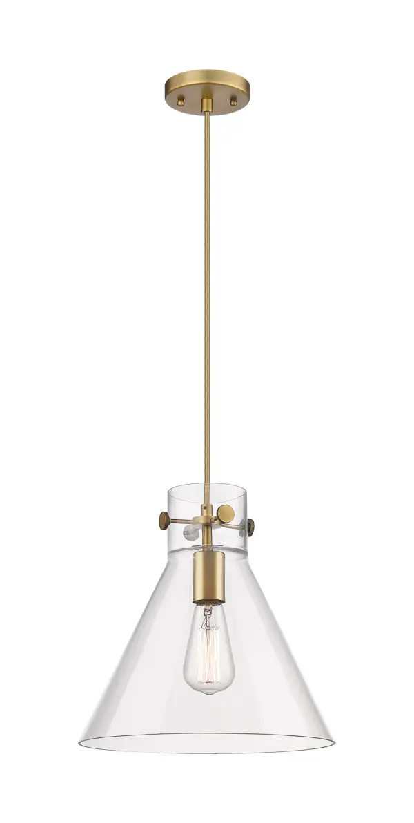 The Newton Cone is a modern industrial collection that incorporates exceptional architectural details and an equally striking cone shaped shade. The geometric shape of the glass or metal shade give this collection a charming and timeless presence. For a kitchen light choice that stands out, look no further than the Newton Cone pendant.