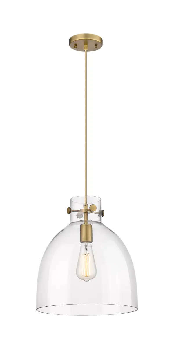 The Newton Bell is a modern industrial collection that incorporates exceptional architectural details and classic bell shaped shade. The delicately curved glass or metal shade complements the clean lines of this restoration inspired line of fixtures. The Newton Bell pendant is the ultimate choice for a kitchen light that combines functionality with contemporary design.