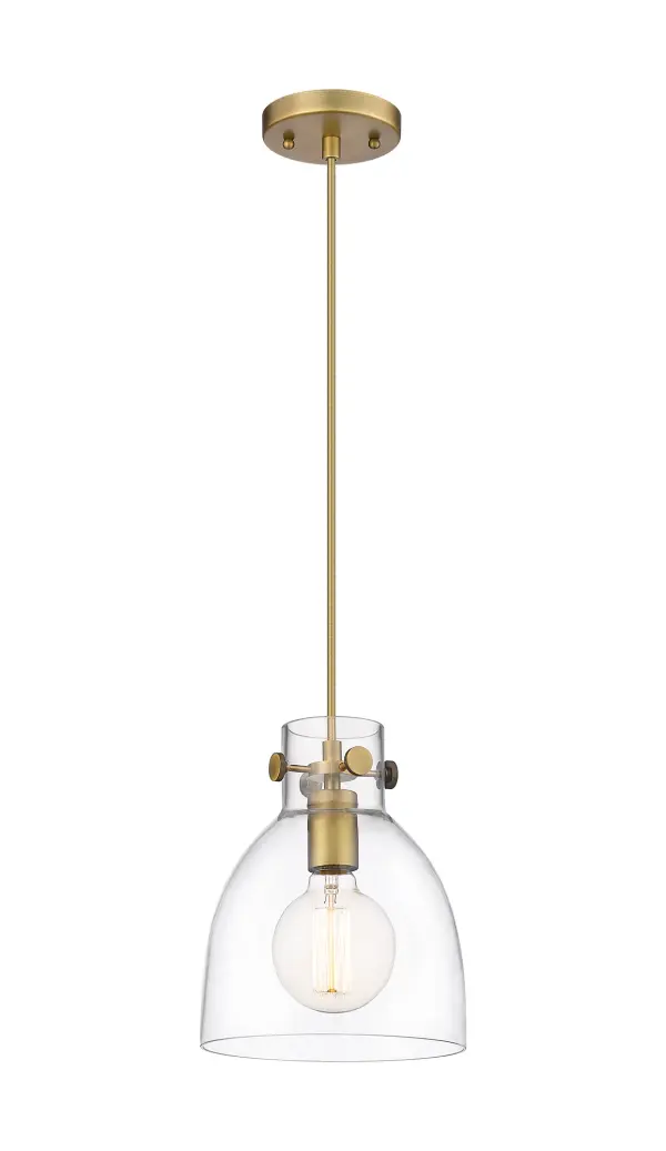 The Newton Bell is a modern industrial collection that incorporates exceptional architectural details and classic bell shaped shade. The delicately curved glass or metal shade complements the clean lines of this restoration inspired line of fixtures. The Newton Bell pendant is the ultimate choice for a kitchen light that combines functionality with contemporary design.