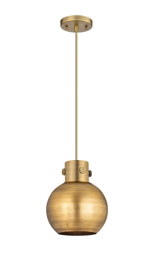 The Newton Sphere is a modern industrial collection that incorporates exceptional architectural details with a beautiful globe shaped shade.  The iconic sphere shaped shade is available in either glass or heavy spun metal, making this collection perfect for creating a truly exceptional space.