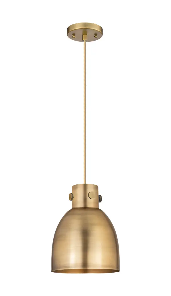 The Newton Bell is a modern industrial collection that incorporates exceptional architectural details with a beautiful globe shaped shade.  The iconic Bell shaped shade is available in either glass or heavy spun metal, making this collection perfect for creating a truly exceptional space.