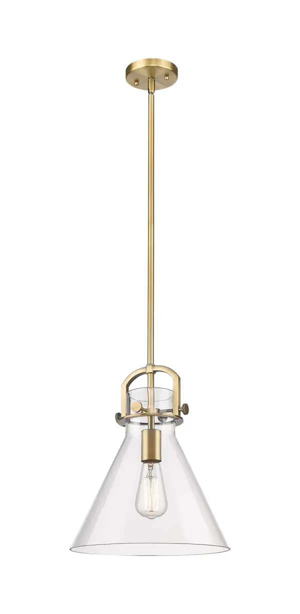 The Newton Cone is a modern industrial collection that incorporates exceptional architectural details and an equally striking cone shaped shade. The geometric shape of the glass or metal shade give this collection a charming and timeless presence. For a kitchen light choice that stands out, look no further than the Newton Cone pendant.