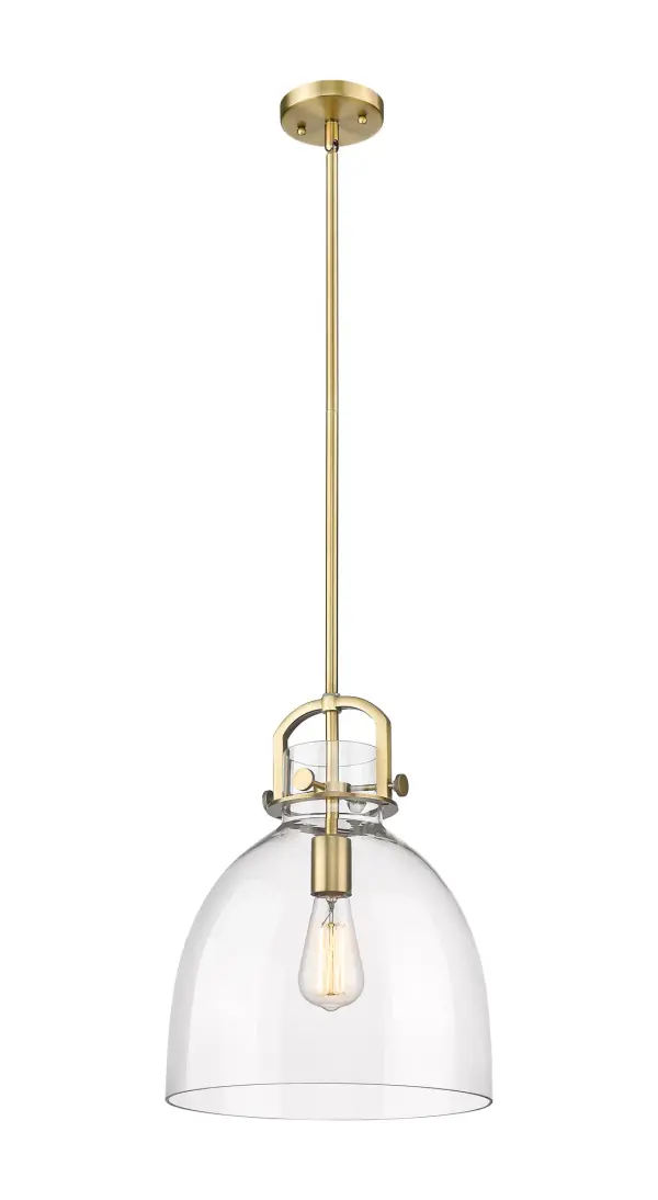 The Newton Bell is a modern industrial collection that incorporates exceptional architectural details and classic bell shaped shade. The delicately curved glass or metal shade complements the clean lines of this restoration inspired line of fixtures. The Newton Bell pendant is the ultimate choice for a kitchen light that combines functionality with contemporary design.