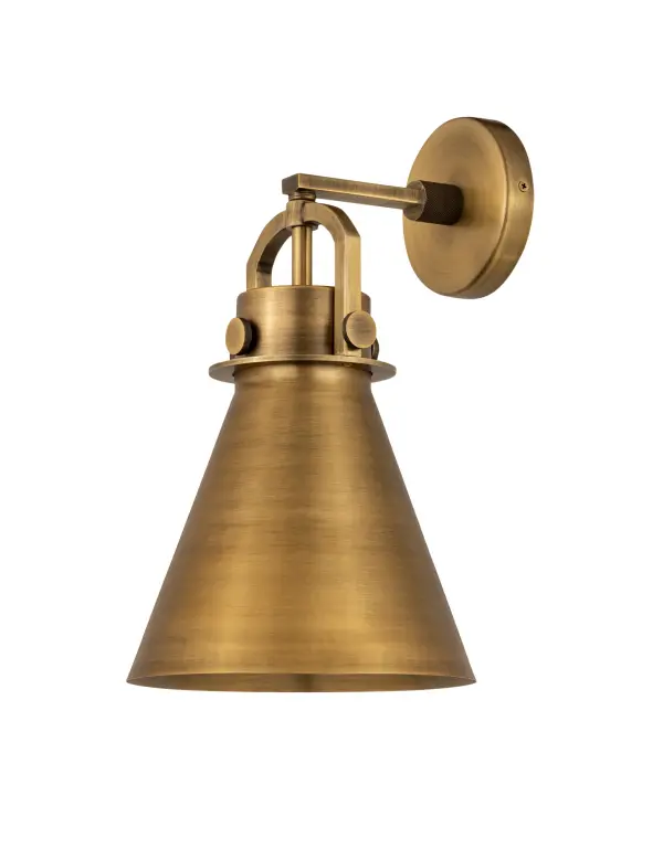 The Newton Cone is a modern industrial collection that incorporates exceptional architectural details and an equally striking cone shaped shade.  The geometric shape of the glass or metal shade give this collection a charming and timeless presence.