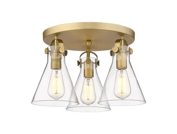 The Newton Cone is a modern industrial collection that incorporates exceptional architectural details and an equally striking cone shaped shade.  The geometric shape of the glass or metal shade give this collection a charming and timeless presence.