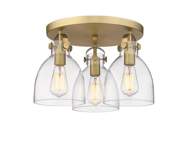 The Newton Bell is a modern industrial collection that incorporates exceptional architectural details and classic bell shaped shade.  The delicately curved glass or metal shade complements the clean lines of this restoration inspired line of fixtures.