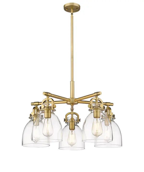Newton Bell - Brushed Brass - Chandelier - Image 1
