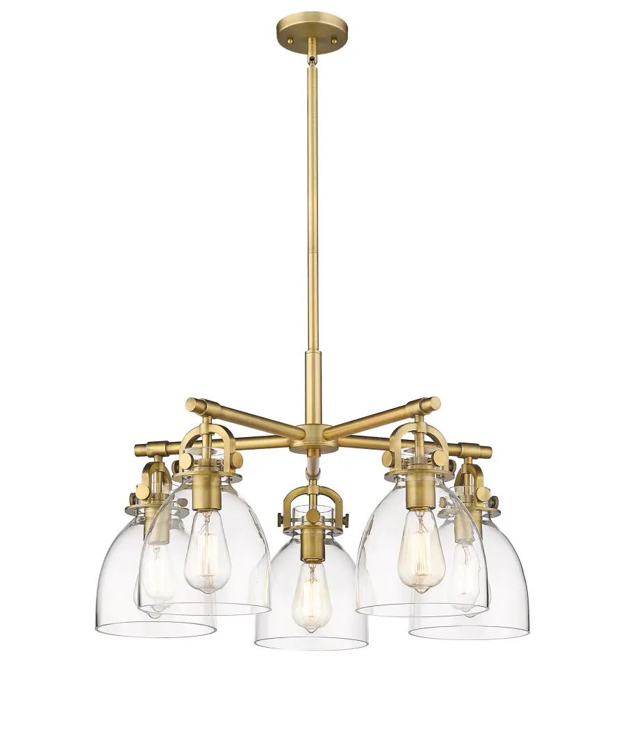 Newton Bell - Brushed Brass - Chandelier - Image 1