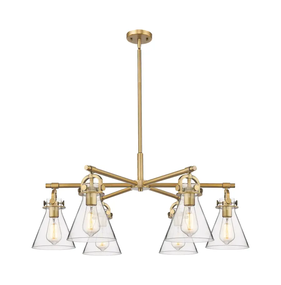 Newton Cone - Brushed Brass - Chandelier - Image 1