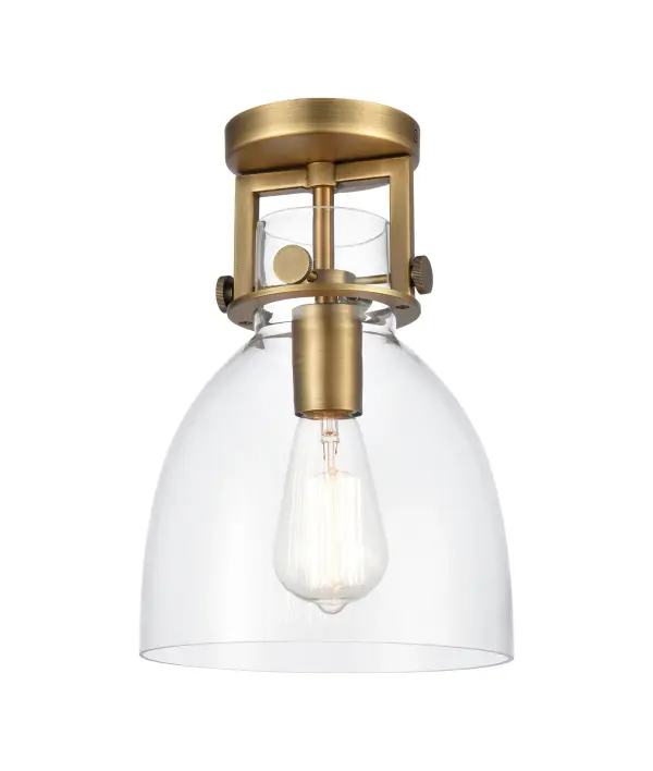 The Newton Bell is a modern industrial collection that incorporates exceptional architectural details and classic bell shaped shade.  The delicately curved glass or metal shade complements the clean lines of this restoration inspired line of fixtures.