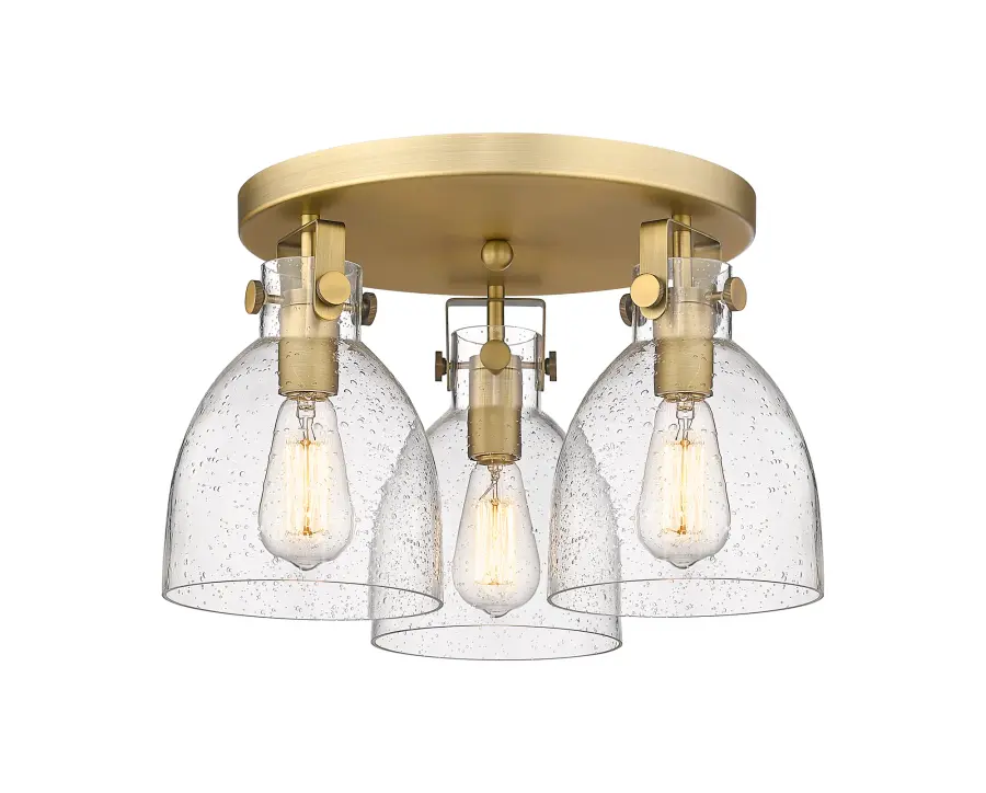 Newton Bell - Brushed Brass - Flush Mount - Image 1
