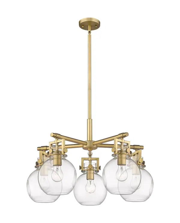 Newton Sphere - Brushed Brass - Chandelier - Image 1