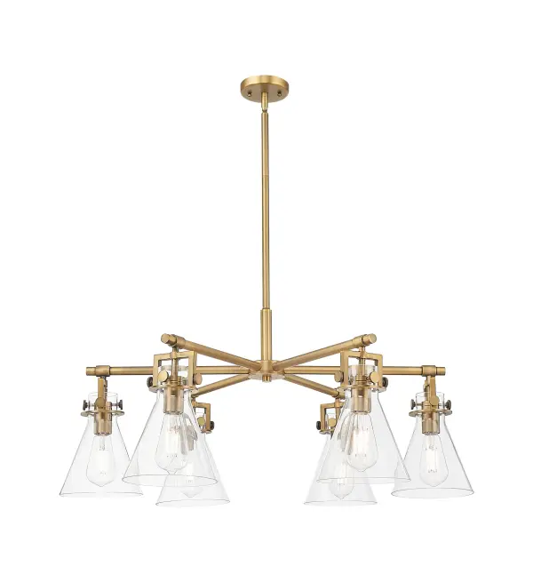 Newton Cone - Brushed Brass - Chandelier - Image 1