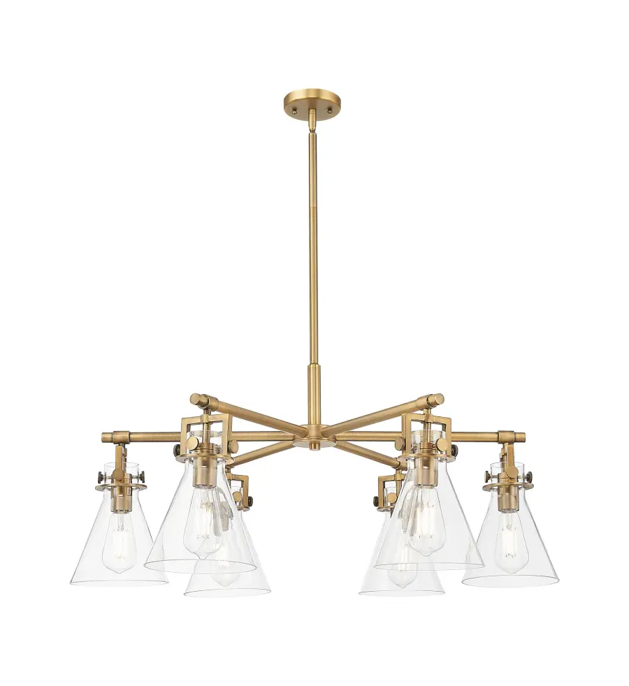 Newton Cone - Brushed Brass - Chandelier - Image 1