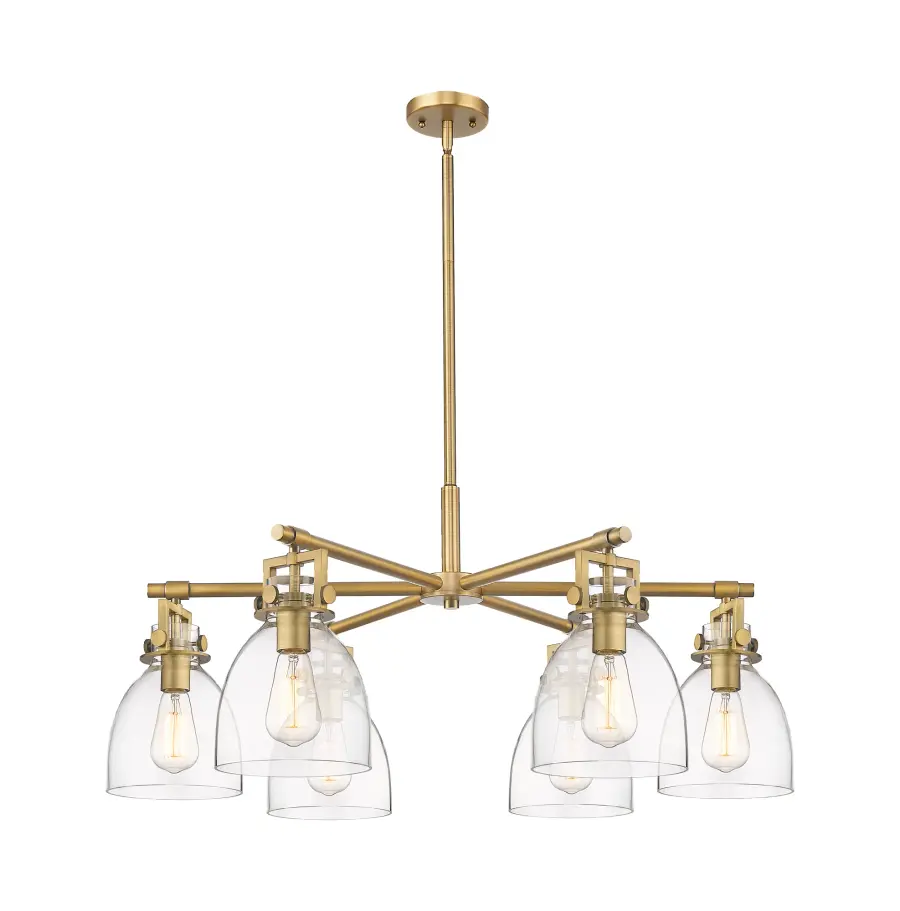Newton Bell - Brushed Brass - Chandelier - Image 1