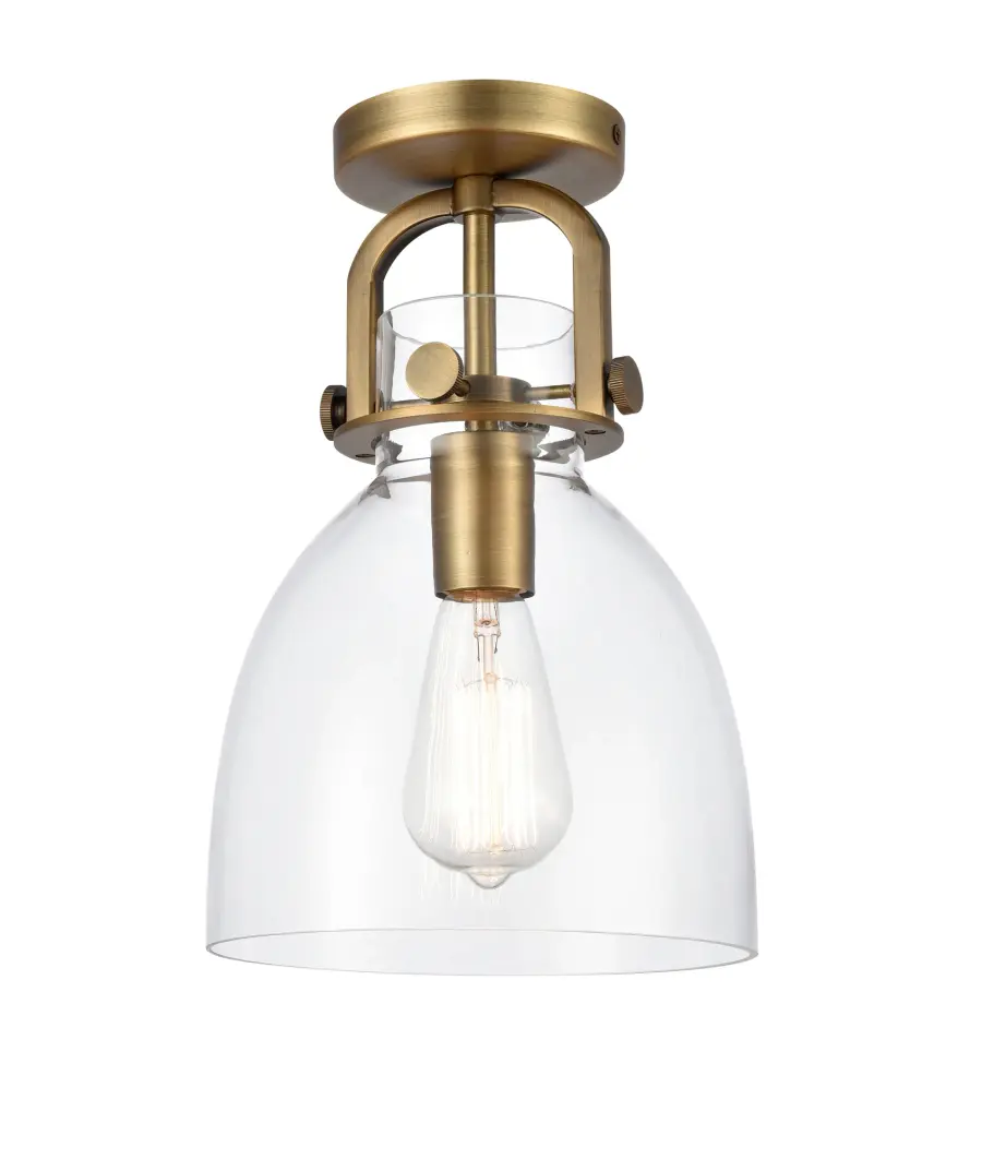 Newton Bell - Brushed Brass - Flush Mount - Image 1