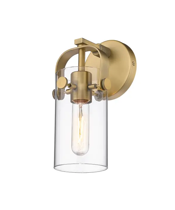 An elegant twist on industrial lighting, Pilaster boasts a metal base with long dramatic glass cylinders filled with equally extraordinary Edison style bulbs.