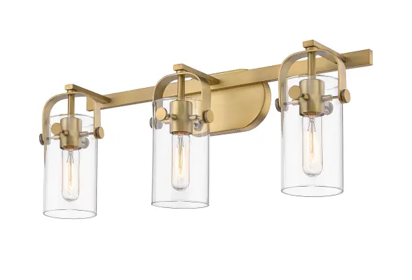 Timeless elegance abounds in the Pilaster II Cylinder collection.  The graceful arch of the metal frame secures and the heavy glass cylinder and has a dynamic look that keeps this tailored piece ready to make a statement in whatever space it brightens