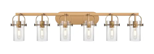 Timeless elegance abounds in the Pilaster II Cylinder collection.  The graceful arch of the metal frame secures and the heavy glass cylinder and has a dynamic look that keeps this tailored piece ready to make a statement in whatever space it brightens