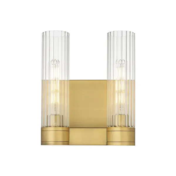 Empire is a showstopper and presents sophisticated style through subtle design. This exquisite line of fixtures features refined fluted pillar glass shades set in a delicately detailed metal frame. - alternate view