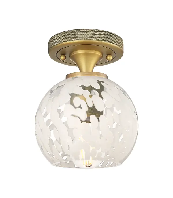 Details abound in the Crown Point Collection with an industrial take on modern sophistication. This stunning line of fixtures features cylindrical glass set in an updated restoration style frame with intricate knurling detail on the sockets, canopy, and finials.