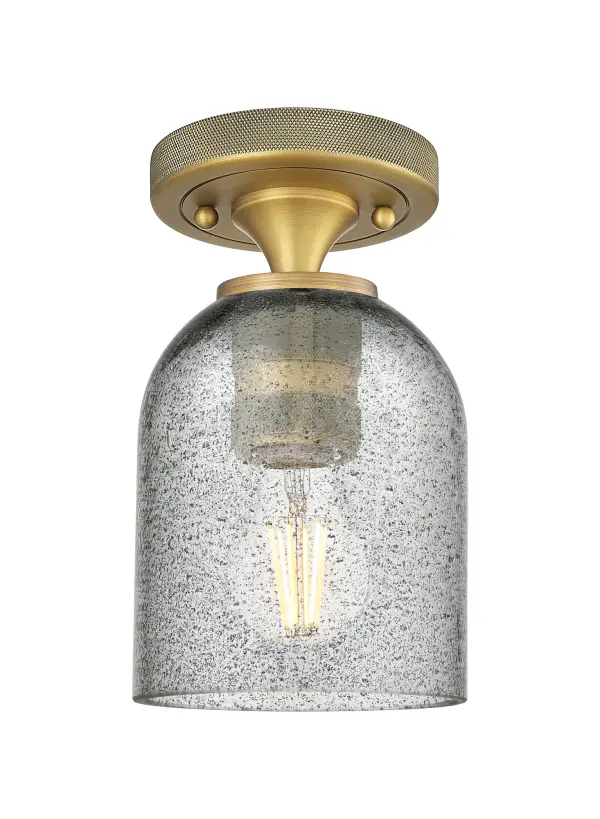 Details abound in the Crown Point Collection with an industrial take on modern sophistication. This stunning line of fixtures features cylindrical glass set in an updated restoration style frame with intricate knurling detail on the sockets, canopy, and finials.